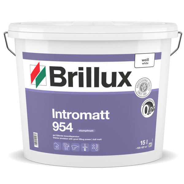Brillux 954 Intromatt – die wirtschaftliche Innenfarbe für großflächige, stumpfmatte Anstriche