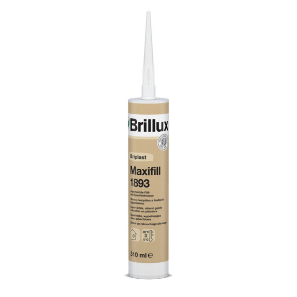 Brillux 1893 Briplast Maxifill – füllstarke Dispersions-Spachtelmasse für rationelle Wand- und Deckenverspachtelung