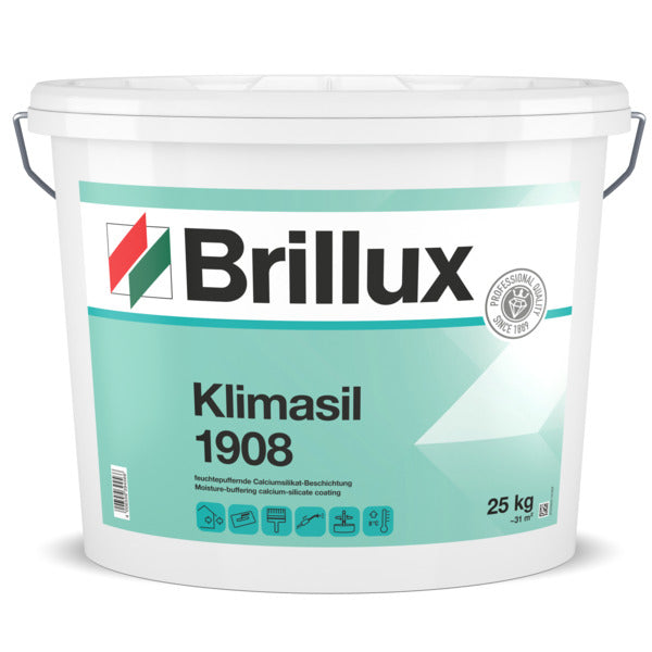 Brillux Klimasil 1908 – hoch diffusionsoffene Silikat-Innenfarbe für ein gesundes Raumklima