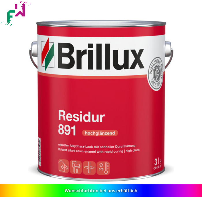 Brillux Residur 891 Weiß – lösemittelhaltige PU-Vorlackfarbe für anspruchsvolle Zwischenanstriche