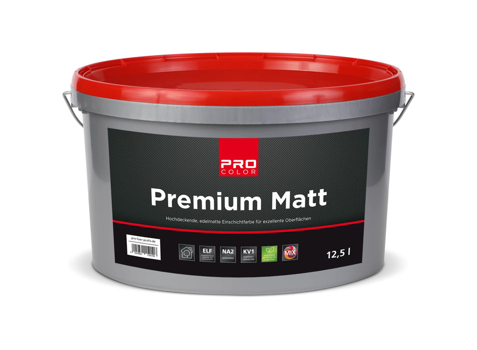 Premium Matt PRO Color 12,5 Liter weiß - Maler Willenborg