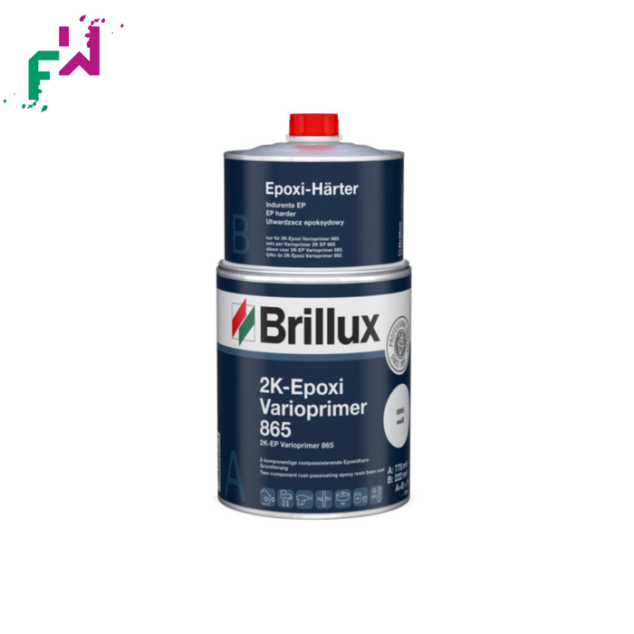 Brillux 2K-Epoxi Primer 865 1 Liter – reaktive Grundierung für Metall, Zink und kritische Untergründe