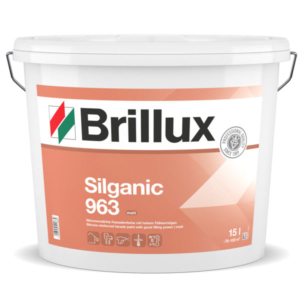 Brillux Silganic 963 – Siliconverstärkte, wetterbeständige Fassadenfarbe weiß