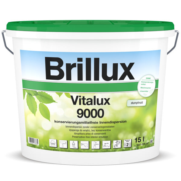 Brillux 9000 Vitalux weiß stumpmatt 15 Liter