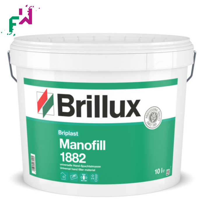 Brillux 1882 Briplast Manofill – gebrauchsfertiger Handspachtel für glatte Wand- und Deckenflächen