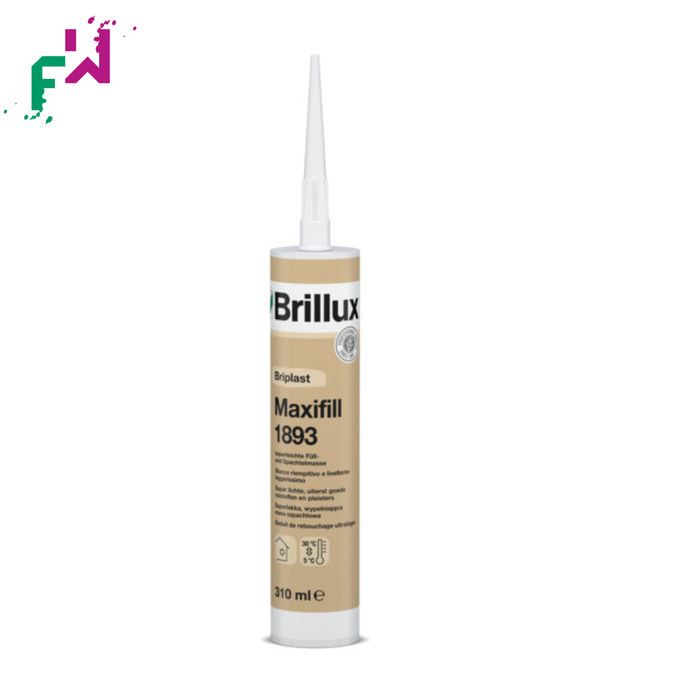 Brillux 1893 Briplast Maxifill – füllstarke Dispersions-Spachtelmasse für rationelle Wand- und Deckenverspachtelung