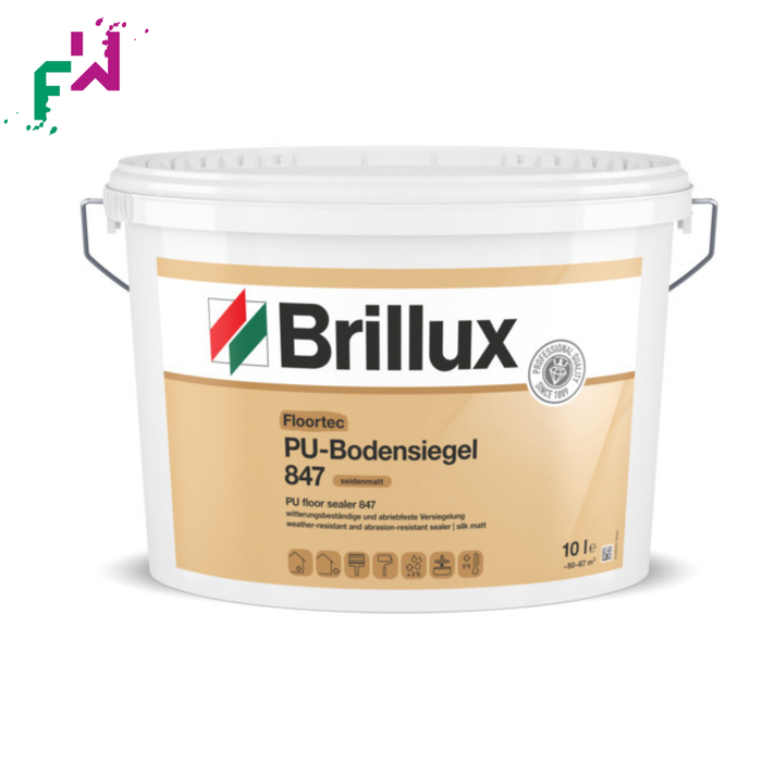 Brillux PU-Bodensiegel 847 – seidenmatter Bodenlack für strapazierfähige, abriebfeste Oberflächen im Innenbereich