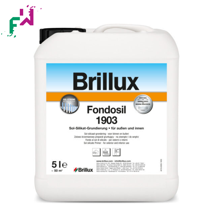 Brillux Fondosil 1903 farblos – Silikat-Tiefgrund für festigende Vorbehandlung mineralischer Untergründe