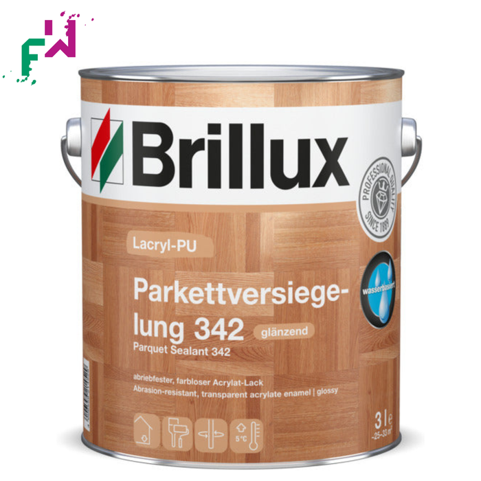 Brillux Parkettversiegelung 342  – langlebiger 1K-PU-Siegel für Holzfußböden