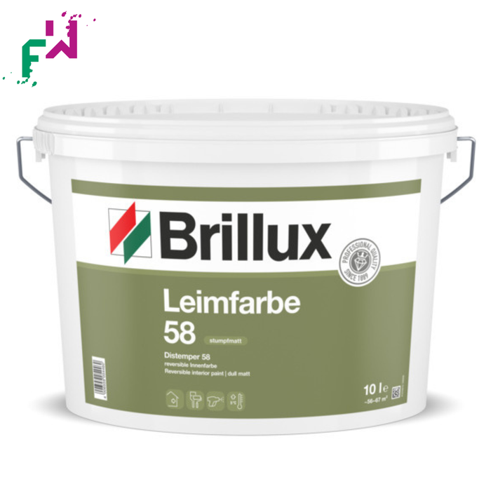 Brillux 58 Leimfarbe – klassische Innenfarbe für trockene, wenig strapazierte Räume