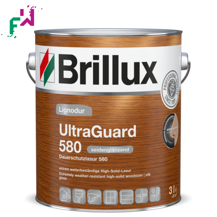 Brillux Dauerschutzlasur UltraGuard 580 – Hochleistungs-Holzlasur für langlebigen Außenholzschutz