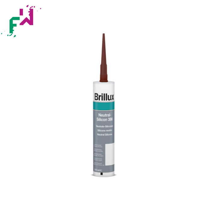 Brillux Neutral-Silikon 386 – elastischer Dichtstoff für Anschlussfugen und Bauanschlüsse