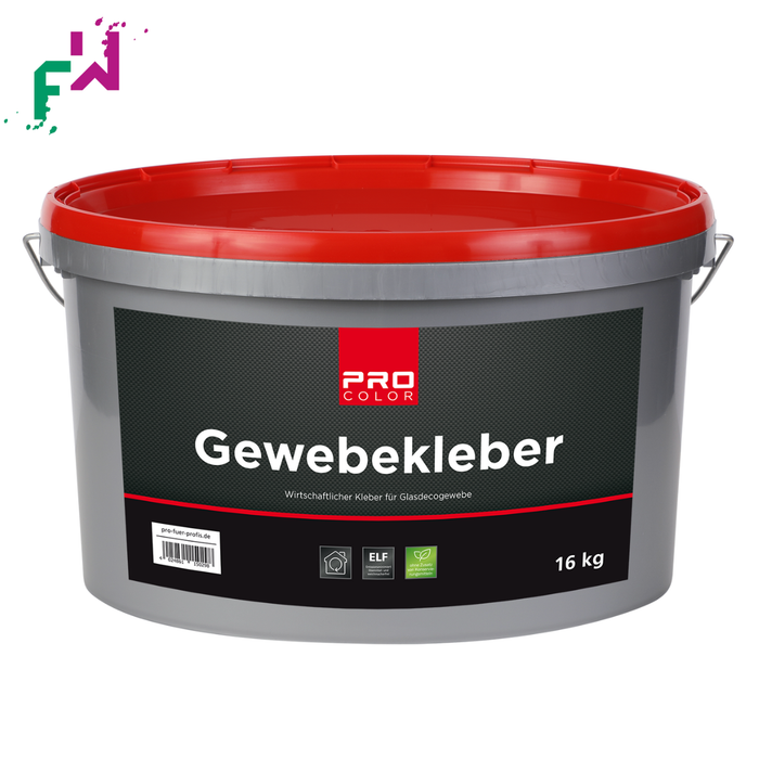 Gewebekleber PRO Color – gebrauchsfertiger Dispersionskleber für Glasgewebe, Vlies und schwere Wandbeläge