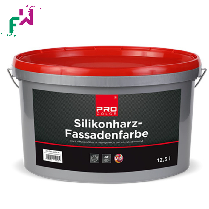 Silikonharz-Fassadenfarbe Weiß PRO Color – hoch wetterbeständiger Fassadenschutz mit mineralischer Optik