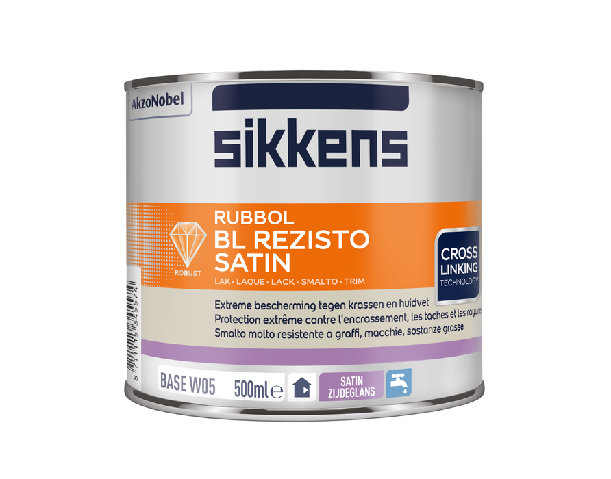 Sikkens Rubbol BL Rezisto Satin – Kratzfester Wasserlack (weiß, seidenglänzend)