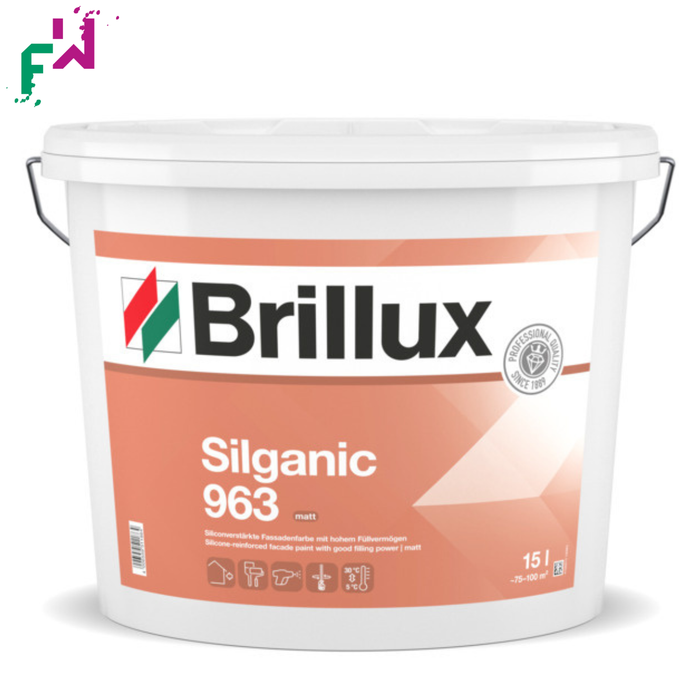 Brillux Silganic 963 – Siliconverstärkte, wetterbeständige Fassadenfarbe weiß