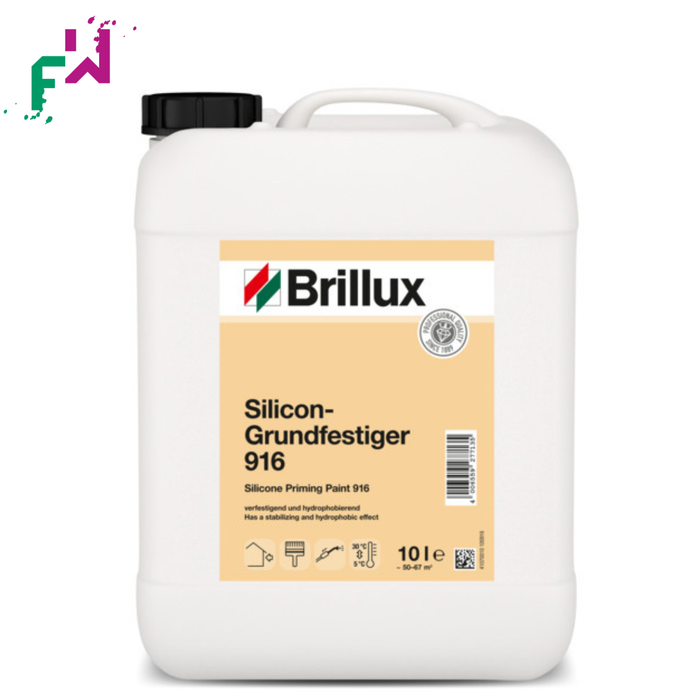 Brillux Silicon-Grundfestiger 916 – tiefenwirksame Grundierung für Silikonharz-Fassadenanstriche