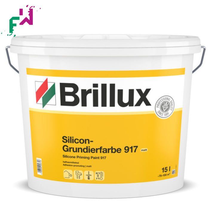 Brillux Secoprime 917 (Silicon-Grundierfarbe)  Weiß – pigmentierte Grundierung für Silikonharz-Fassadenfarben