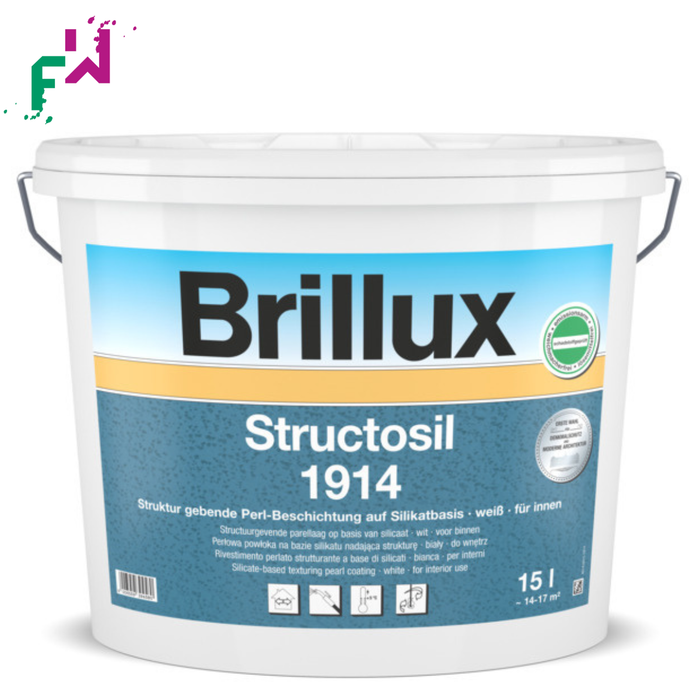Brillux Structosil 1914 – hoch strapazierfähige Silikat-Innenfarbe mit mineralischer Optik