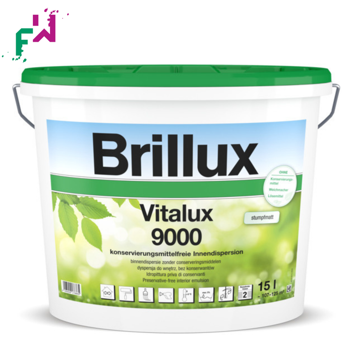 Brillux Vitalux 9000 Weiß – konservierungsmittelfreie Innenfarbe für wohngesunde Raumgestaltung
