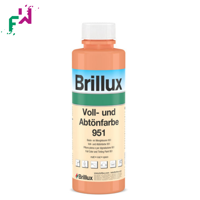Brillux Voll- und Abtönfarbe 951 – hoch pigmentierte Farbe für Vollton- und Mischanwendungen
