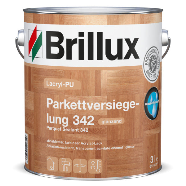 Brillux Parkettversiegelung glänzend 342/ seidenmatt 344 - Maler Willenborg