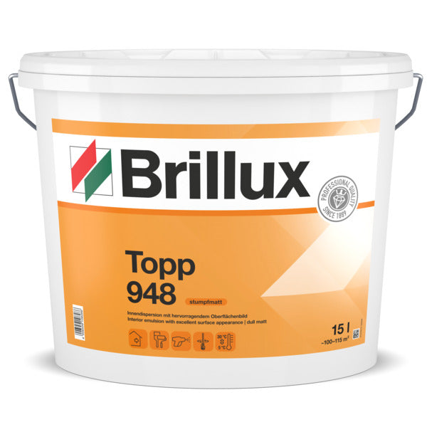 Brillux Topp 948 ELF weiß, stumpfmatt   15 Liter
