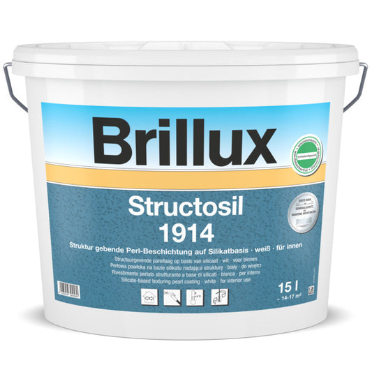 Brillux Structosil 1914 Silikat-Innenfarbe, weiß  15 Liter